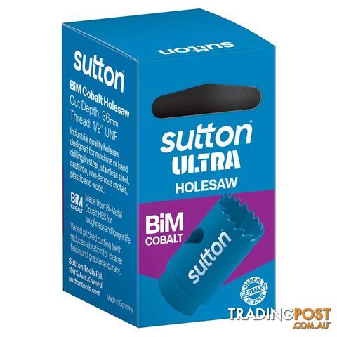 Holesaw H105 Bi-Metal Cobalt Ultra Boxed 35mm Sutton Tools H1050350
