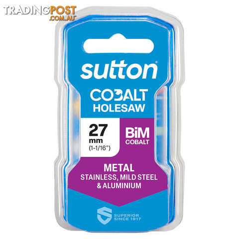 Holesaw H125 Bi-Metal Cobalt HD-Cobalt Hangpack 27mm Sutton H1250270