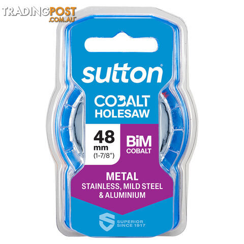 Holesaw H125 Bi-Metal Cobalt HD-Cobalt Hangpack 48mm Sutton Tools H1250480