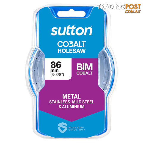 Holesaw H125 Bi-Metal Cobalt HD-Cobalt Hangpack 86mm Sutton Tools H1250860
