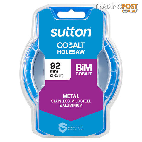 Holesaw H125 Bi-Metal Cobalt HD-Cobalt Hangpack 92mm Sutton Tools H1250920