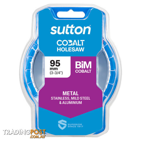 Holesaw H125 Bi-Metal Cobalt HD-Cobalt Hangpack 95mm Sutton Tools H1250950