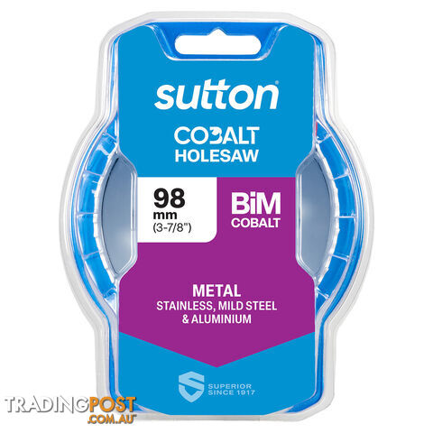 Holesaw H125 Bi-Metal Cobalt HD-Cobalt Hangpack 98mm Sutton Tools H1250980