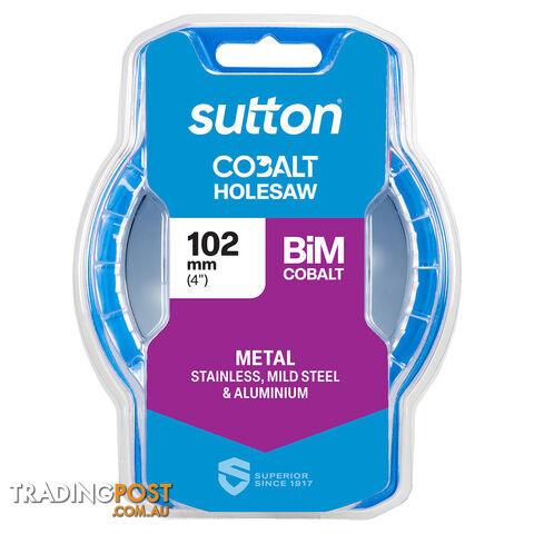 Holesaw H125 Bi-Metal Cobalt HD-Cobalt Hangpack 102mm Sutton Tools H1251020