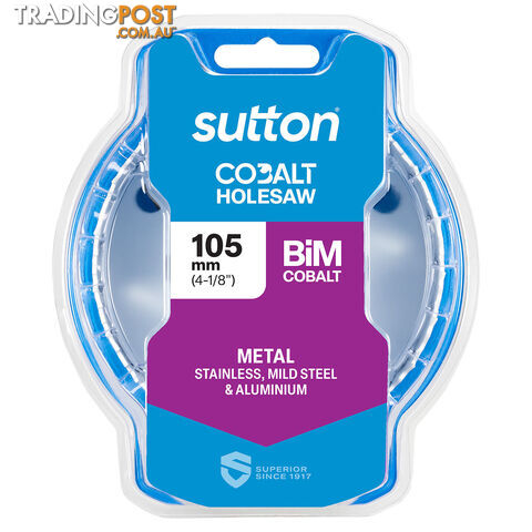 Holesaw H125 Bi-Metal Cobalt HD-Cobalt Hangpack 105mm Sutton Tools H1251050