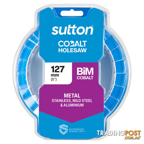 Holesaw H125 Bi-Metal Cobalt HD-Cobalt Hangpack 127mm Sutton Tools H1251270