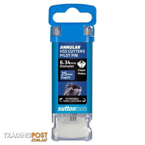 Annular Cutter Pilot Pin 6.35mm x 77mm H180 Suits 25mm Cutter Sutton Tools...