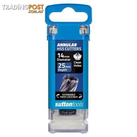 Annular Cutter 14mm x 25mm H180 M2Al HSS Tiain Sutton Tools H1800140