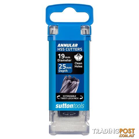 Annular Cutter 19mm x 25mm H180 M2Al HSS Tiain Sutton Tools H1800190