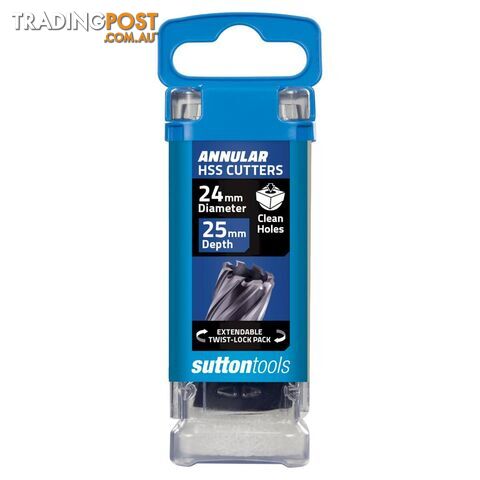 Annular Cutter 24mm x 25mm H180 M2Al HSS Tiain Sutton Tools H1800240