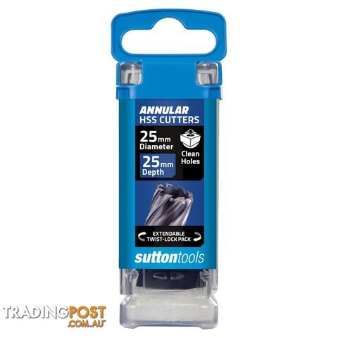 Annular Cutter 25mm x 25mm H180 M2Al HSS Tiain Sutton Tools H1800250