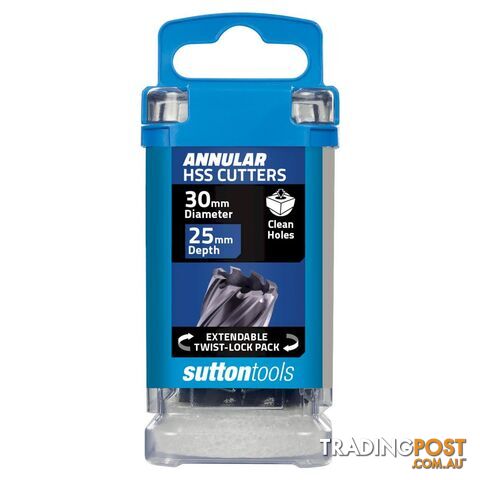 Annular Cutter 30mm x 25mm H180 M2Al HSS Tiain Sutton Tools H1800300