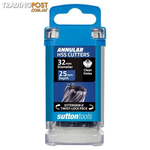Annular Cutter 32mm x 25mm H180 M2Al HSS Tiain Sutton Tools H1800320