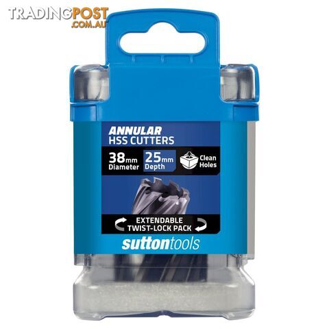 Annular Cutter 38mm x 25mm H180 M2Al HSS Tiain Sutton Tools H1800380
