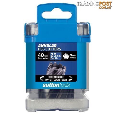 Annular Cutter 40mm x 25mm H180 M2Al HSS Tiain Sutton Tools H1800400