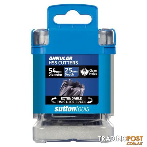 H180 Annular Cutter M2AI HSS-TiAIN 25mm Depth 54mm Sutton Tools H1800540