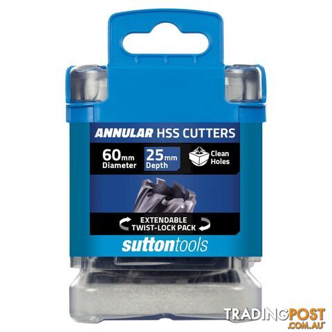 H180 Annular Cutter M2AI HSS-TiAIN 25mm Depth 60mm Sutton Tools H1800600