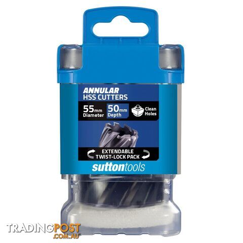 H181 Annular Cutter M2AI HSS-TiAIN 50mm Depth 55mm Sutton Tools H1810550