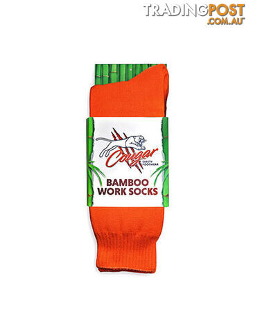 Bamboo Work Socks Orange Colour Cougar CWS-Orange