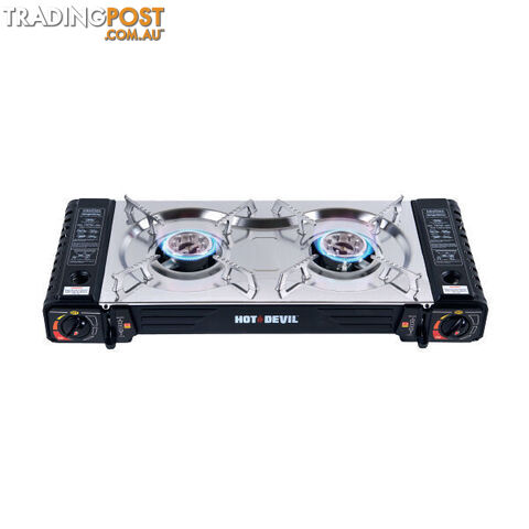 Twin Burner Butane Gas Stove Hot devil HDTBS - photo 3 of 3