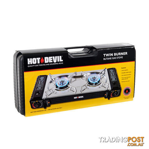 Twin Burner Butane Gas Stove Hot devil HDTBS - photo 2 of 3