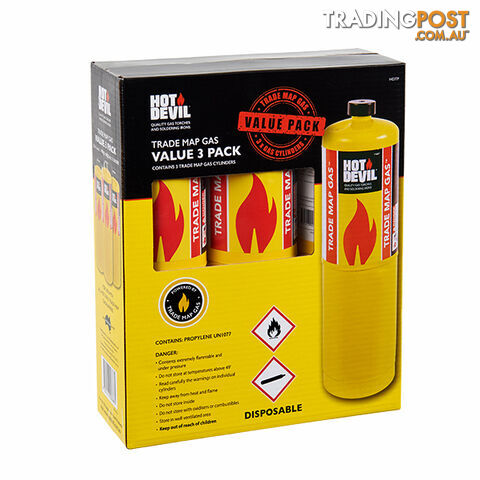 Trade Map Gas Value Pack Of 3 Hot Devil HDTP