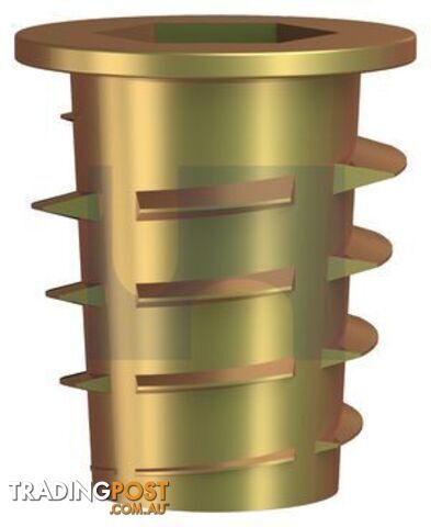 Zinc Yellow Passivate Finish Hex Timber Insert Flange Nut Zinc Alloy Metric...