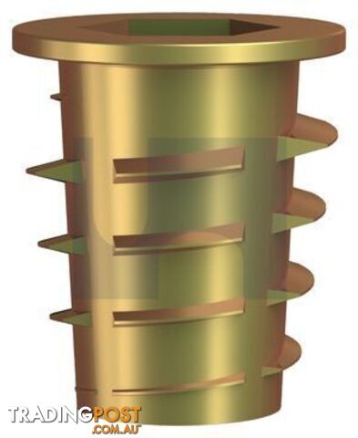 Zinc Yellow Passivate Finish Hex Timber Insert Flange Nut Zinc Alloy Metric...