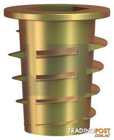 Zinc Yellow Passivate Finish Hex Timber Insert Flange Nut Zinc Alloy Metric...