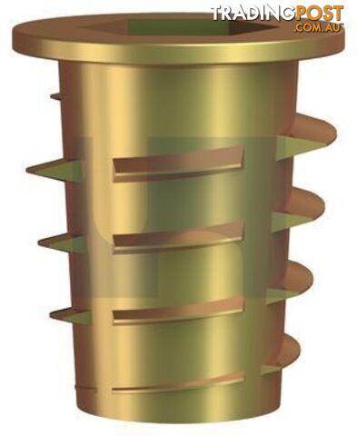 Zinc Yellow Passivate Finish Hex Timber Insert Flange Nut Zinc Alloy Metric...
