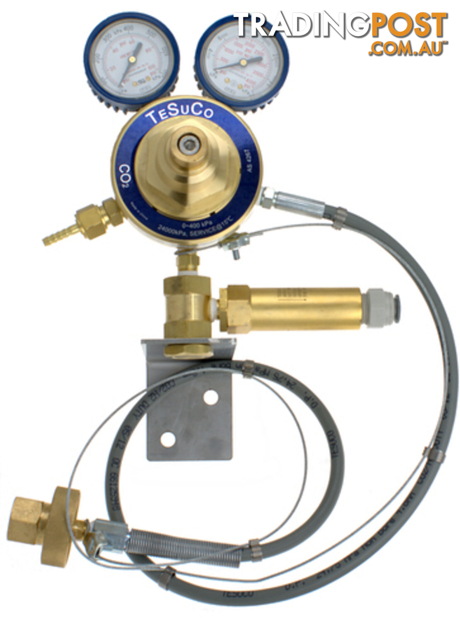 Beverage Regulator 2 Stage Wall Mount Stem and Hand Wheel