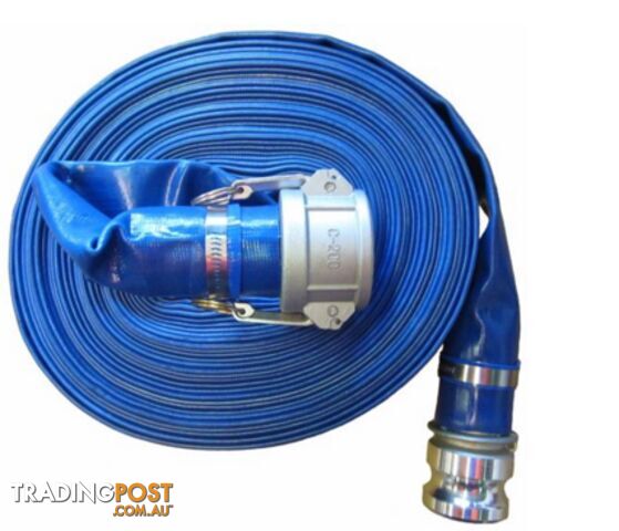 2" x 20mt Blue PVC Layflat Pump Hose