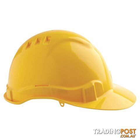 V6 Hard Hat Vented Pushlock Harness Yellow Pro Choice HHV6-Y