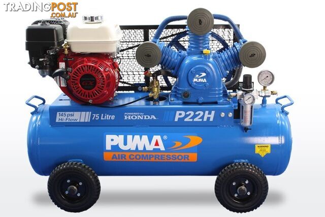 Air Compressor 75 Litres Honda Petrol Puma PU P22H