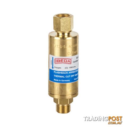 Flashback Arrestor Oxygen High Flow Regulator End 5/8-18 UNF Resettable