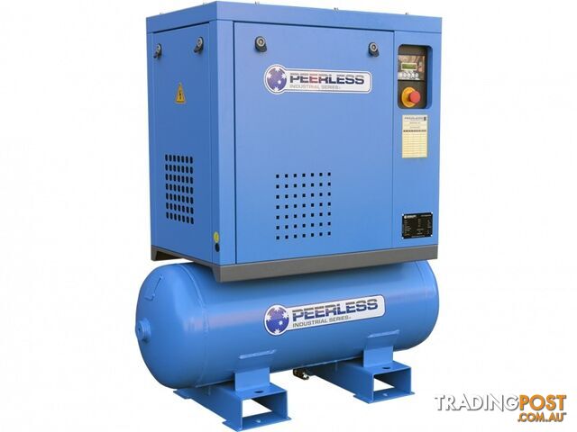 5.5HP 3 Phase Belt Driven Screw Compressor 4KW 500 LPM Tank Mount Peerless...