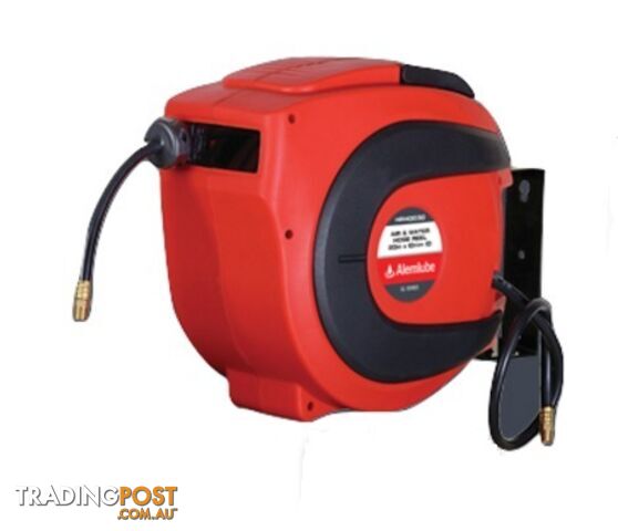 Air Hose Reel EL Series 20 Metres 3/8" Inlet & Outlet Thread Alemlube HR40030