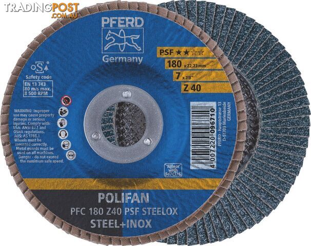 Polifan Flap Disc 180mm 7" 40G GP Zirconia 67764185
