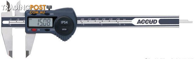150mm Dual Scale Digital IP54 Caliper Accud AC-111-006-11