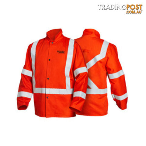 High Visibility FR Orange Jacket With Reflective Stripes - LARGE K4692-L