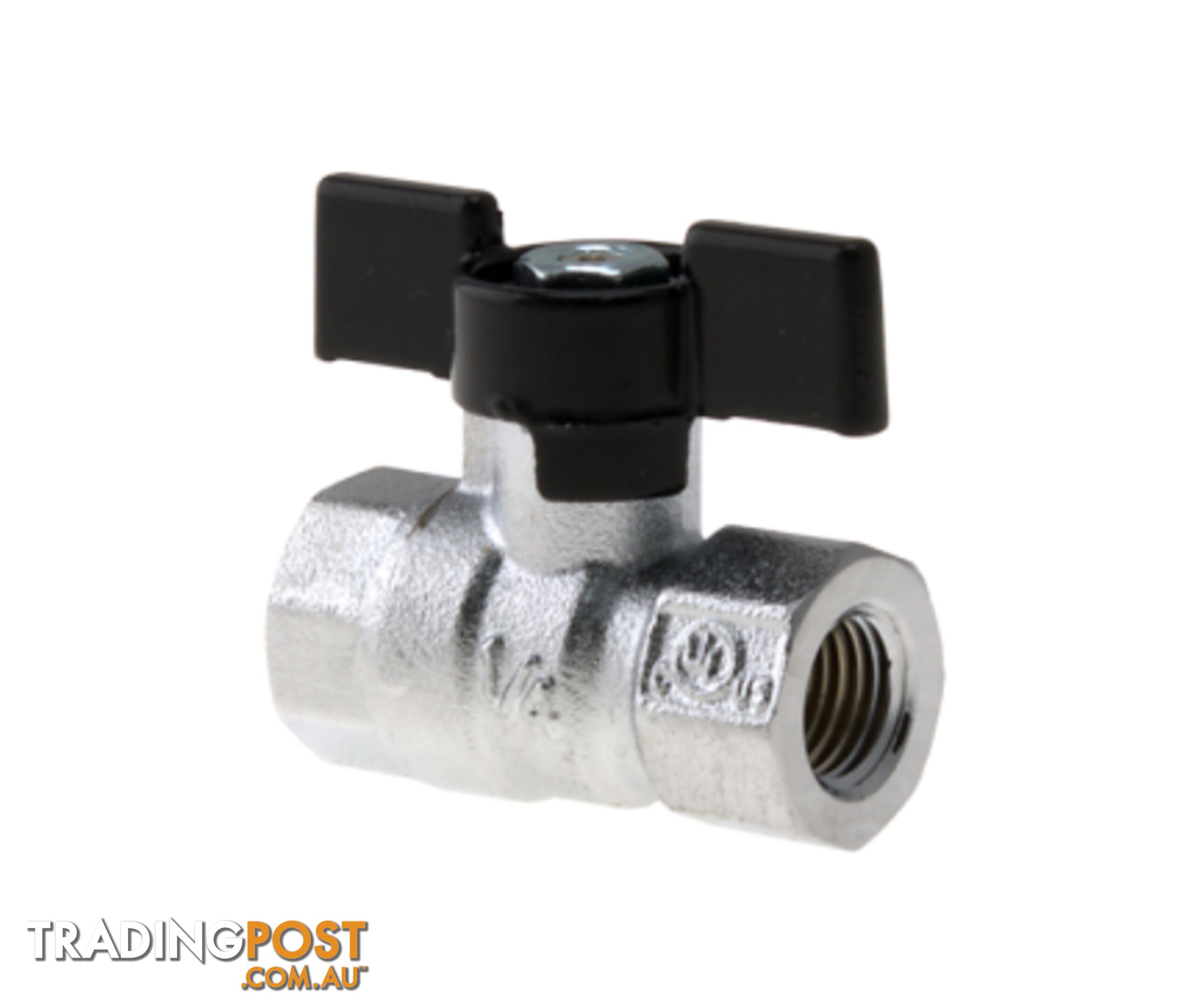 Ball Valve 1/4NPT Oxygen Black Handle Tesuco T-VA00706