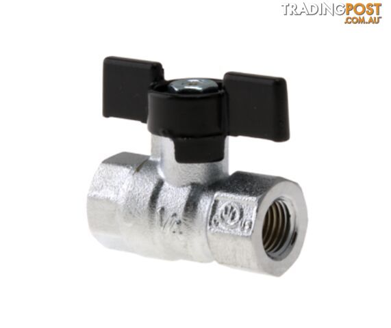 Ball Valve 1/4NPT Oxygen Black Handle Tesuco T-VA00706