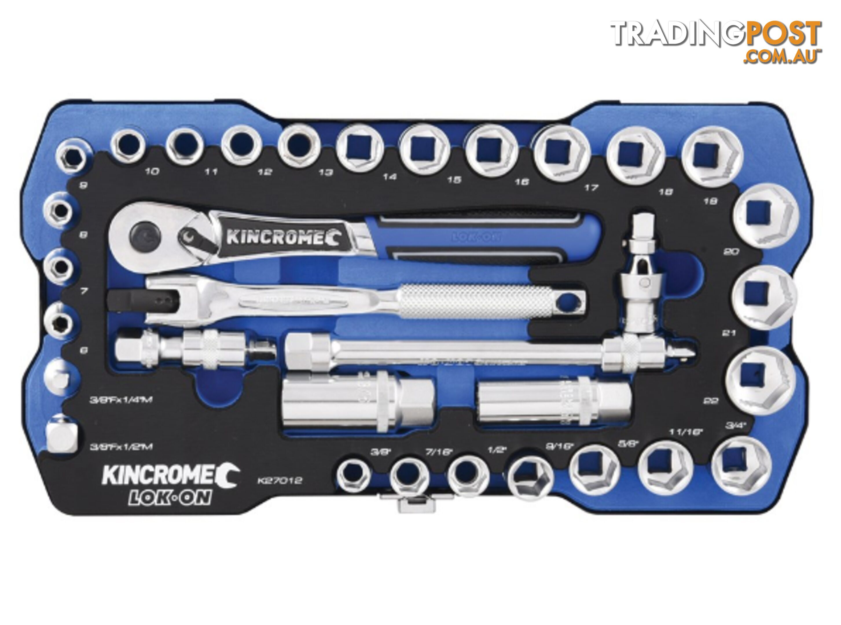 Socket Set 33 Piece 3/8" Drive - Metric & Imperial Kincrome K27012