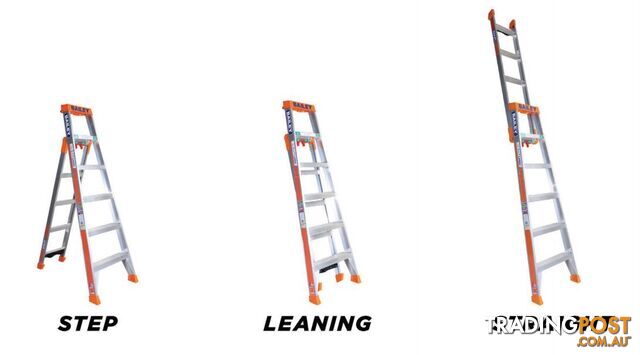 Aluminium Ladder 2.4 Metres Multipurpose Step/Leaning/Straight Bailey FS13864