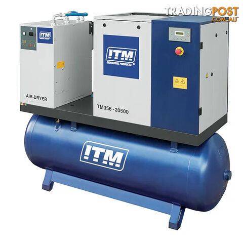 Air Compressor Rotary Screw with Dryer 3 Phase 20HP 500 Litres FAD 1980 ITM TM356-20500