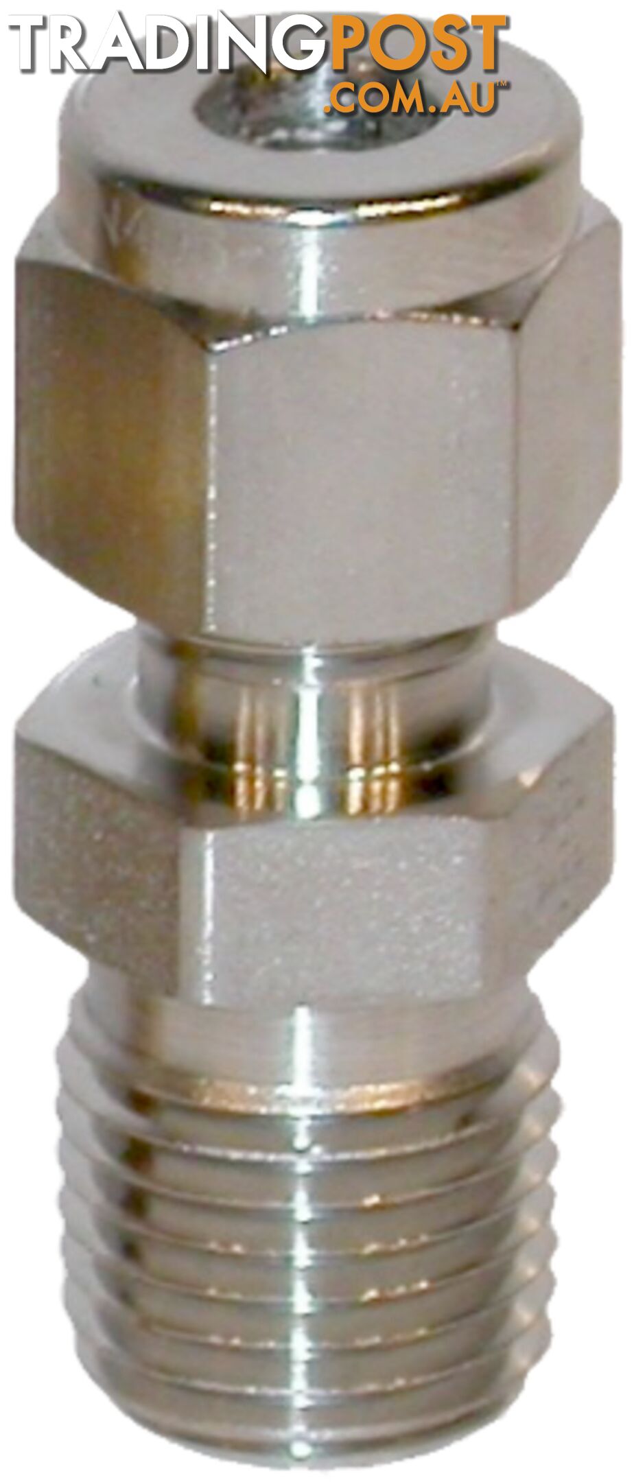 Compression Fitting Stainless Steel 1/4" NPT M - 1/4" Tube