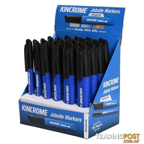 Permanent Marker 24 Piece Black Counter Merchandiser Kincrome K11775