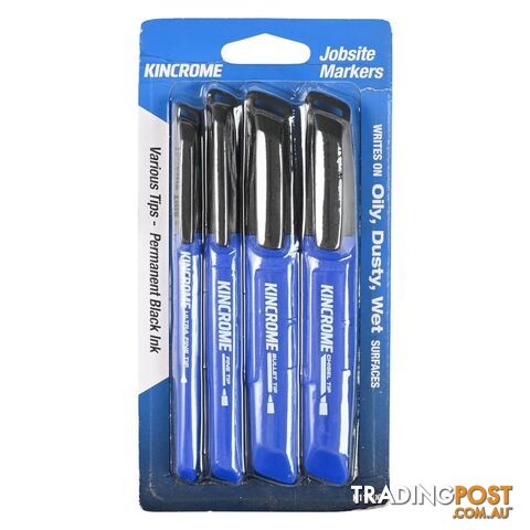 Permanent Marker Starter Pack 4 Pack Black Kincrome K11800