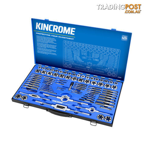 Tap & Die Set 87 Piece NC / NF / Metric & Imperial Kincrome K12087