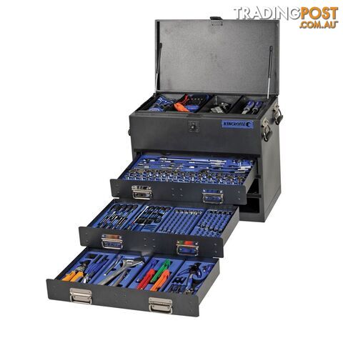 KINCROME IMPERIAL & METRIC 3 DRAWER TRUCK BOX TOOL KIT 280 PIECE 1/4, 3/8 & 1/2"...